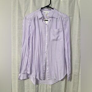BeachLunchLounge Purple:White Striped top